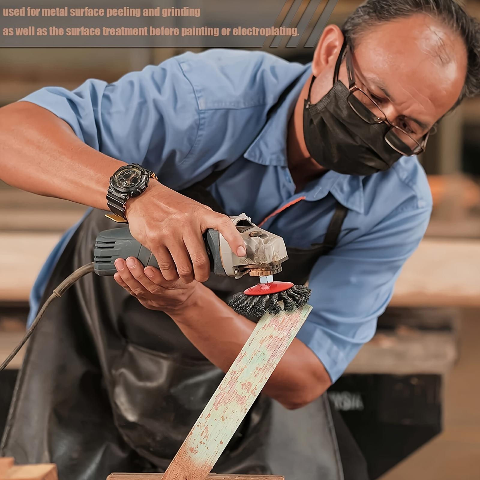 4" Wire Wheel Cup Brush Kit for Grinders, Stainless Steel Heavy-Duty, Metal Cleaning, Rust & Paint Removal, Surface Prep, Polishing, Grinding, Professional & DIY Use, Ideal Gift for Mechanics, Craftsmen, Workshop, Car, Tools, Industrial, DIY Projects