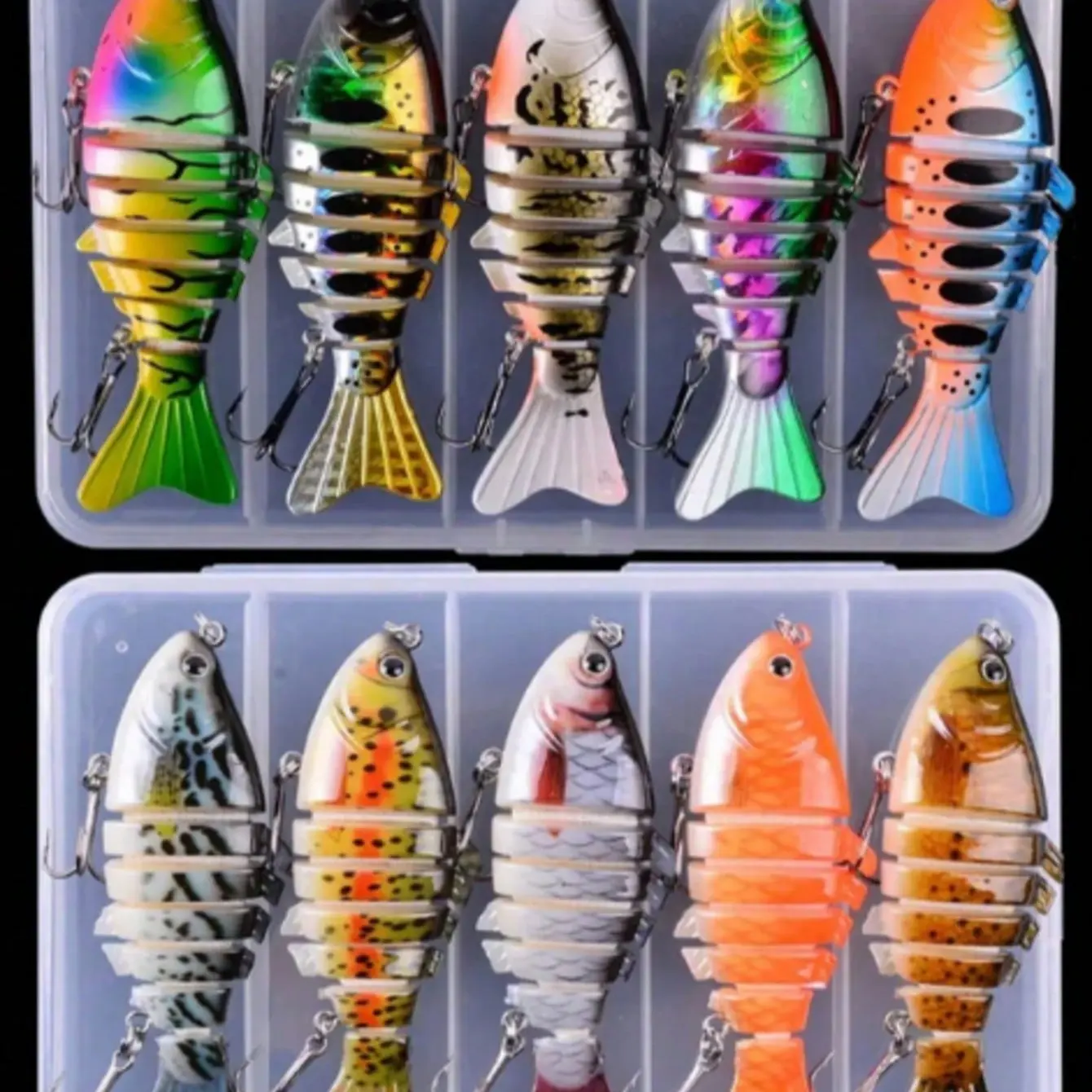 5-Piece Sea Fishing Lure Set with Storage Box, Multi-Section Fish Baits, Fishing Gear Kit, Artificial Lures, Ideal for Big Fish Catching