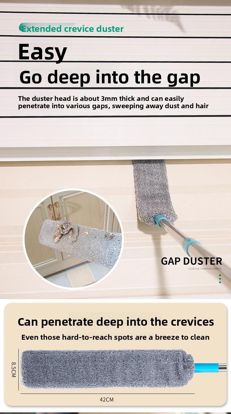 Electrostatic Dust Duster, Under-Bed Cleaning Tool for Home Use, Feather Duster for Dust Removal & Gap Cleaning