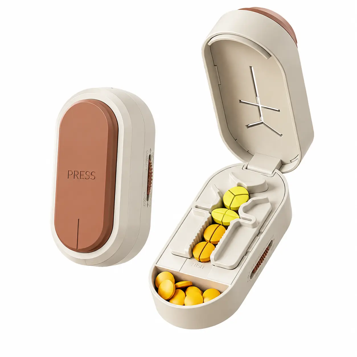 Precision Medicine Cutter Tool for Accurate Pill Division – Portable, Durable Stainless Steel Tablet Splitter with Adjustable Guide for Halves, Thirds, or Quarters – Ideal for Daily Dose Management and Home Healthcare Use
