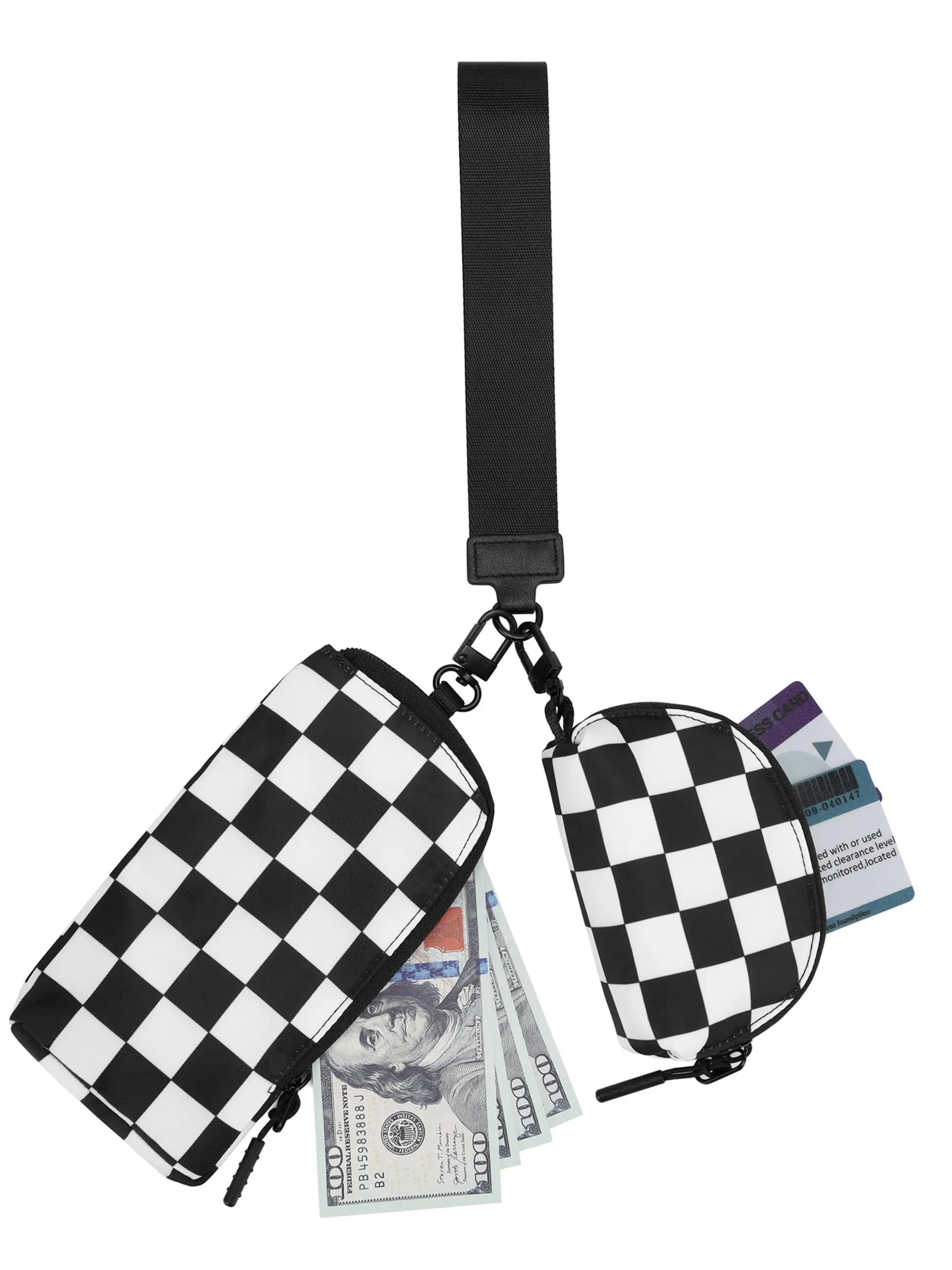 Mini Zipper Clutch Wristlet Wallet for Women, Dual Pocket Portable Keychain Coin Purse, Compact Ladies Change Bag, Fashionable and Convenient