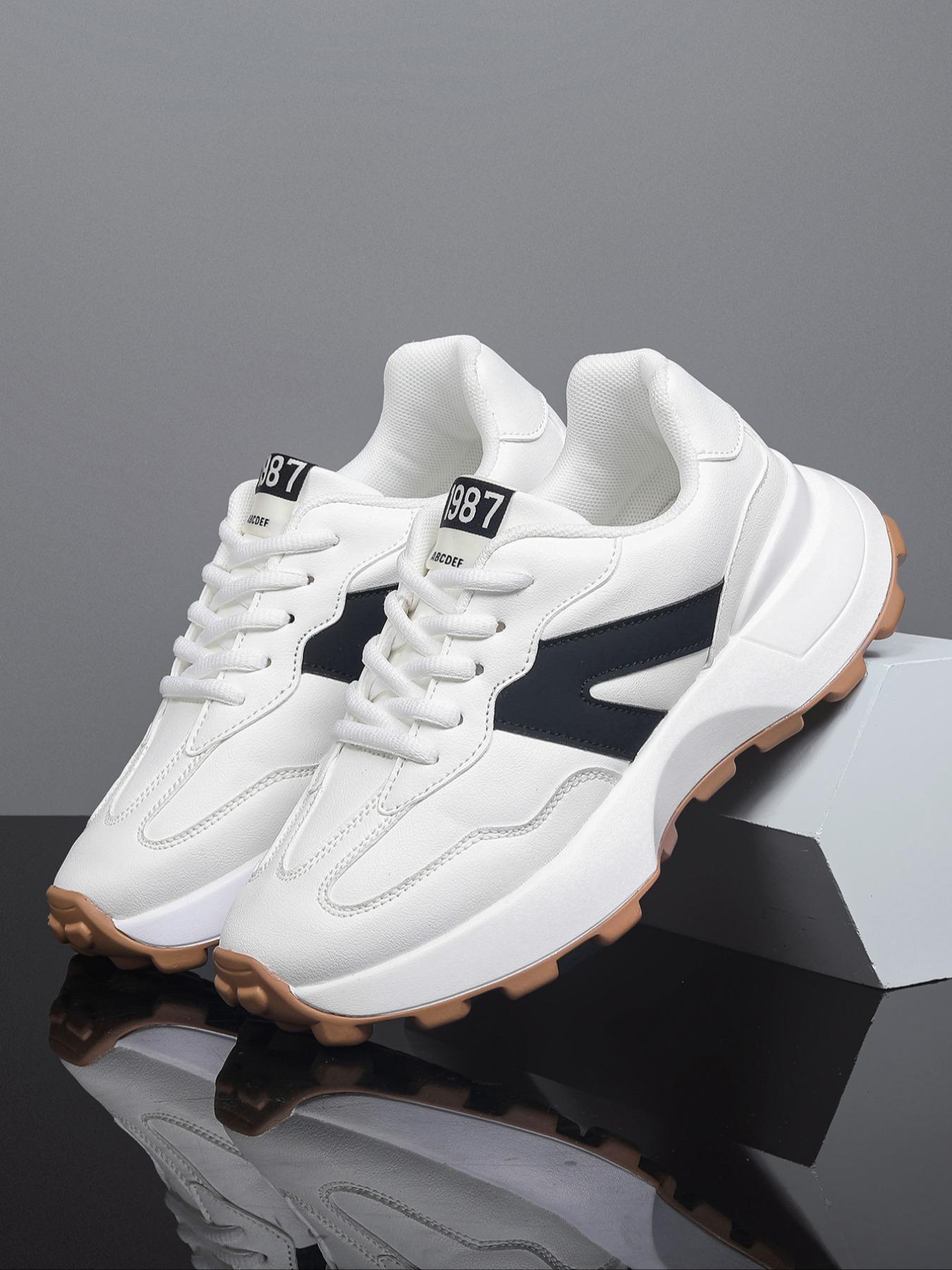 Girl's Fashionable Patchwork Design Lace Up Sneakers, Casual Comfortable Breathable Sporty Running Shoes, All-match Basic Shoes for Daily Wear