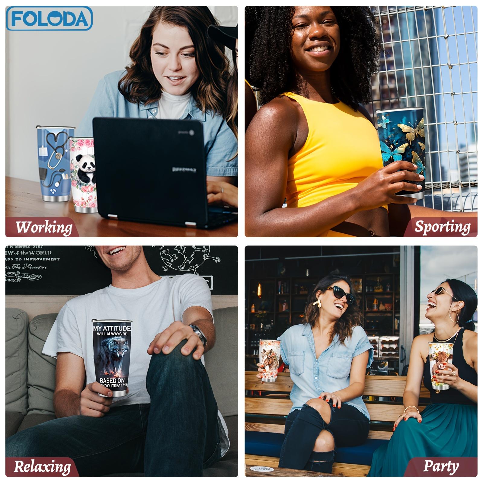 1pc Flower Butterfly Inspirational Quotes Tumbler Mug Gifts For Women Birthday Gift For Mom, Friend, Girls, 20oz Travel Cup Insulated Coffee Mug For Christmas Mother's Day, Valentine Day