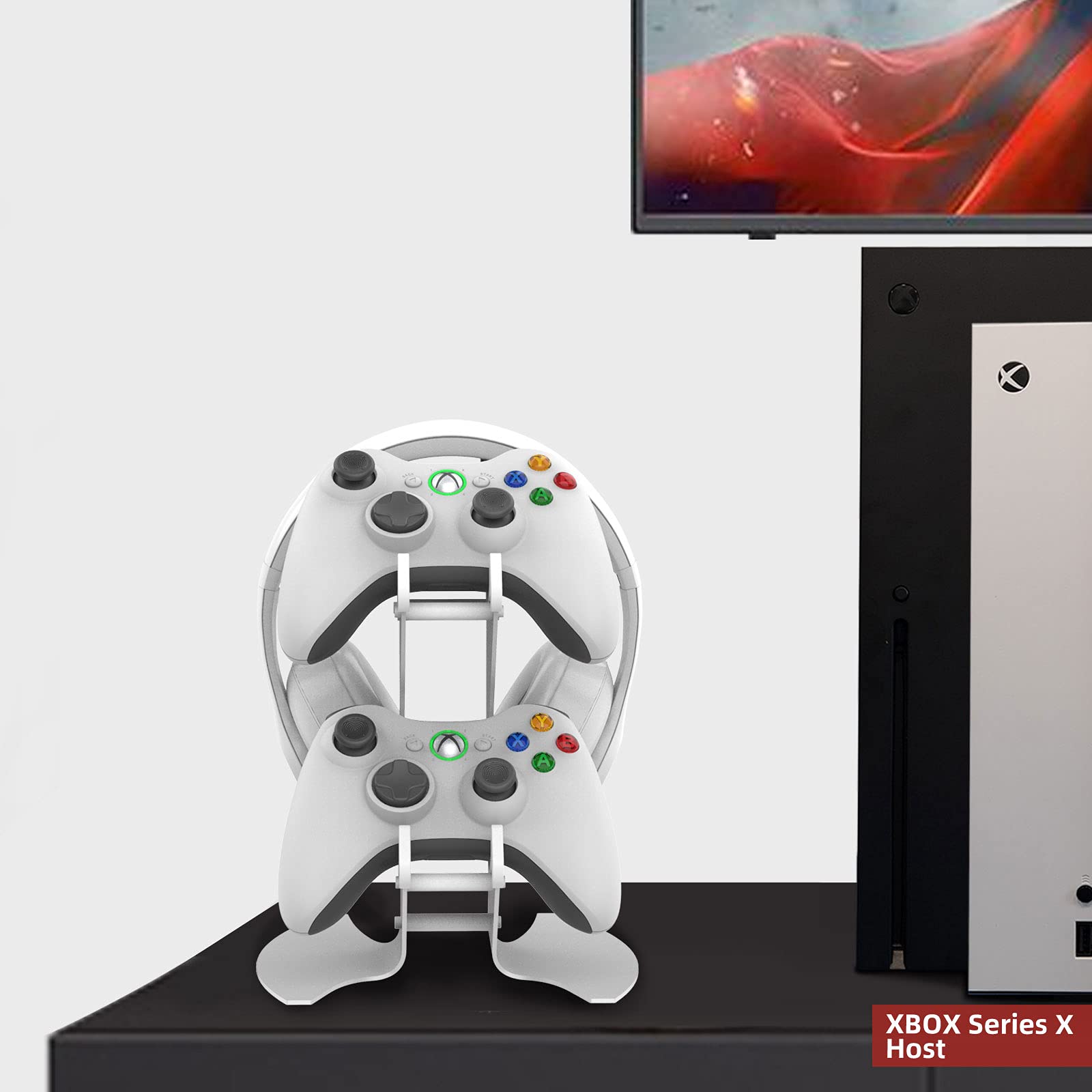 Controller Holder Game Headset Stand For Series X S/xbox One / Ps5 Ps4 Ns/pc/headset Aluminum Metal Mount Universal Organizer Video Accessories (white) Controller Holder Game Headset Stand For Series X S/xbox One / Ps5 Ps4 Ns/pc/headset Aluminum Metal Mount Universal Organizer Video Accessories (white)