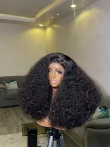 26-Inch Long Front Lace Curly Wig, 180% Density, Pre-Styled Baby Hair, Heat Resistant, Natural Hairline, Summer Breathable