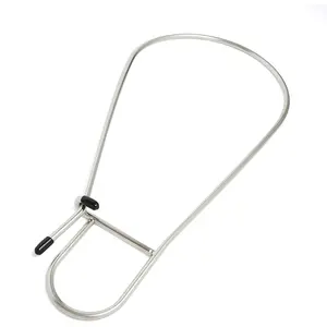 Stainless Steel Fish Stringer Clip with 36” Steel Lanyard for Kayak Spearfishing Speargun Fishing Freediving Scuba Diving, Large Fish Holder (Stainless Steel - No Clip)