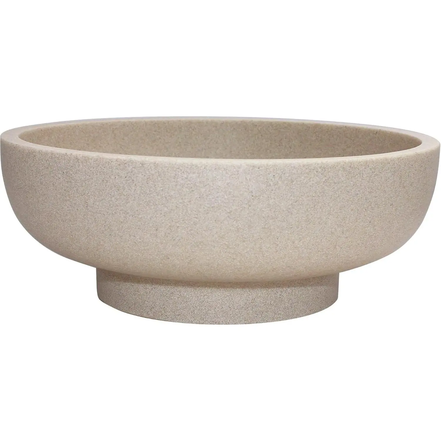 Decorative Bowl, Large Fruit Bowl, Sand Beige | Fruit Bowl for Kitchen Counter, Modern Resin Bowl for Home Decor, Key Holder for Entry Table