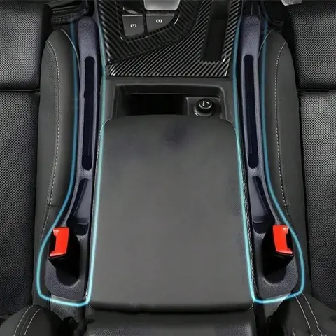 2-Pack Car Seat Gap Filler Storage Bags, Car Organizers, Dual Slot Design, Soft Material, Holds Keys and Phone, Automotive Interior Accessories