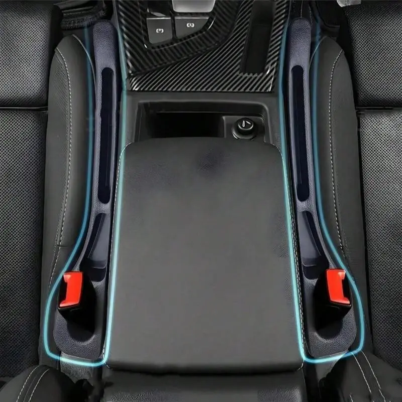 2-Pack Car Seat Gap Filler Storage Bags, Car Organizers, Dual Slot Design, Soft Material, Holds Keys and Phone, Automotive Interior Accessories