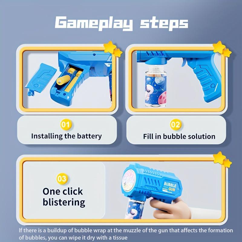 Bubble Machine Toy, Bubble Toy with Bubble Liquid, Automatic Bubble Blower Toy, Birthday Party Toy, Automatic Bubble Maker