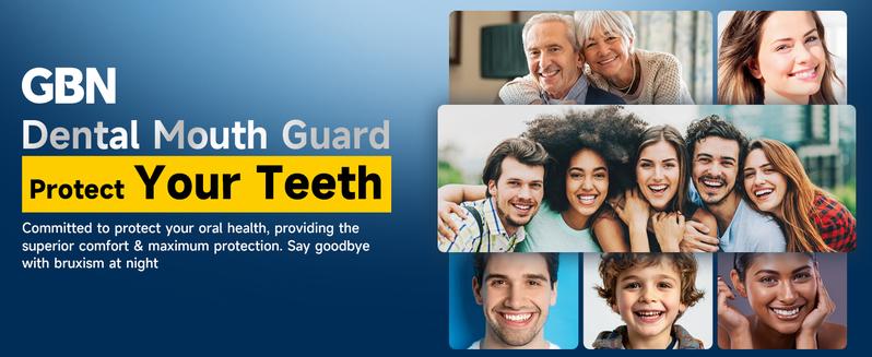 GBN Mouth Guard for Grinding Teeth at Night - Custom Fit Night Guards - Comfortable Mouth Guard for Sleeping, Nightguard, Mouthguard Includes 2 Sizes, 12 Cleaning Tablets