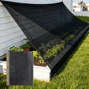 55% Shade Cloth for Garden,HDPE Cuttable Sun Shade for Plants,Mesh Garden Shade Cloth for Greenhouse Vegetables,Plant Heat Protection Black Cover for Patio Raised Bed (6*10FT)