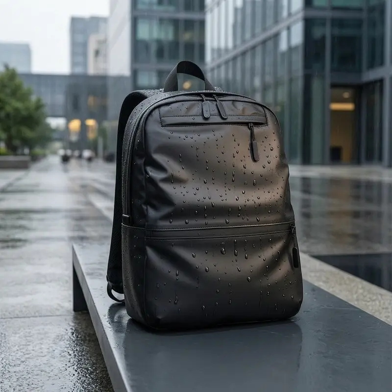 Men's Waterproof Coated Backpack – Casual, Large-Capacity Laptop Bag, Student Schoolbag, and Travel Pack