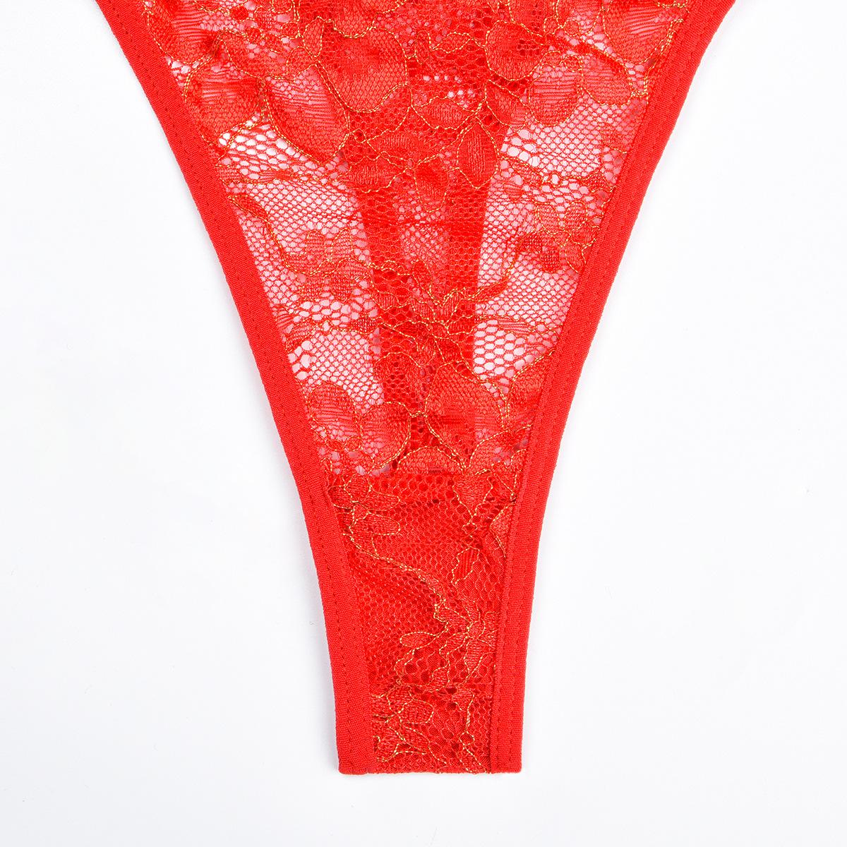 White Wedding Lace Stitching Suit Three-Layer Folding Puffy Three-Dimensional Mesh Three-Piece Set Womenswear Lingerie Basic Minimalist