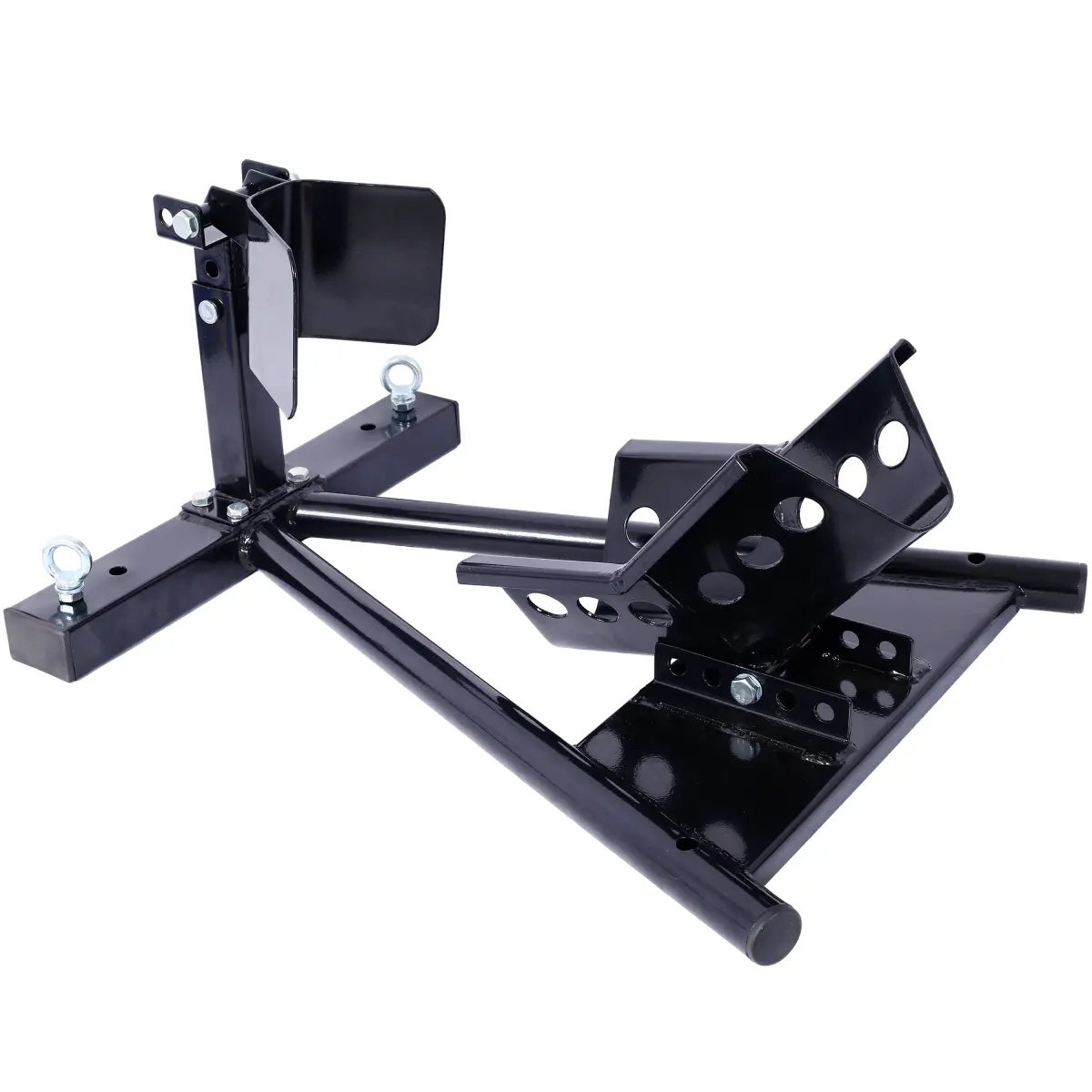 Heavy Duty Steel Motorcycle Wheel Chock, U-Shaped Stand with Lock for 17-21" Tires, Universal Bike Tools & Equipment for Garage Storage and Transport, Transport Hold, Universal Fit, Safety Latch, Off-Road Bikes, Steel Pipe