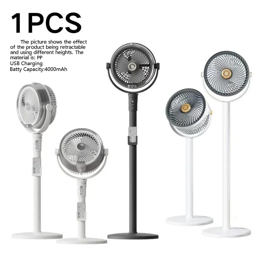 USB Charging Humidifier Spray Fan, Dual Spray Floor Fan with Remote, 150° Rotation, 350° Swivel, 4000mah Battery, Home Office Use, Misting Fan