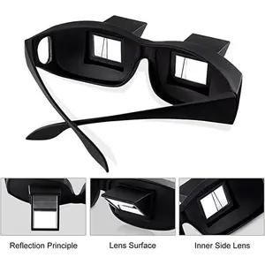 OverPrescriptionGlasses Lazy Reading Glasses - 90 Degree Horizontal Prism Readers, Adjustable Neck Pain Relief Eyewear for Bed, Fits Over Prescription Lenses