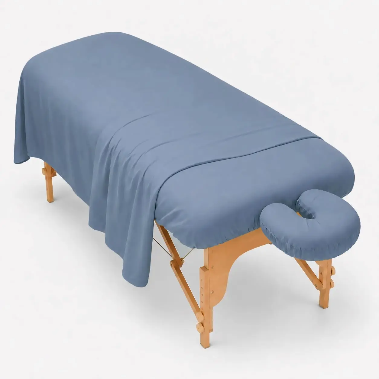 Wrinkle-Resistant Microfiber Massage Spa Table Sheets 3 Piece Set - Includes Flat Sheet, Fitted Sheet and Massage Face Rest Cover, Wisteria