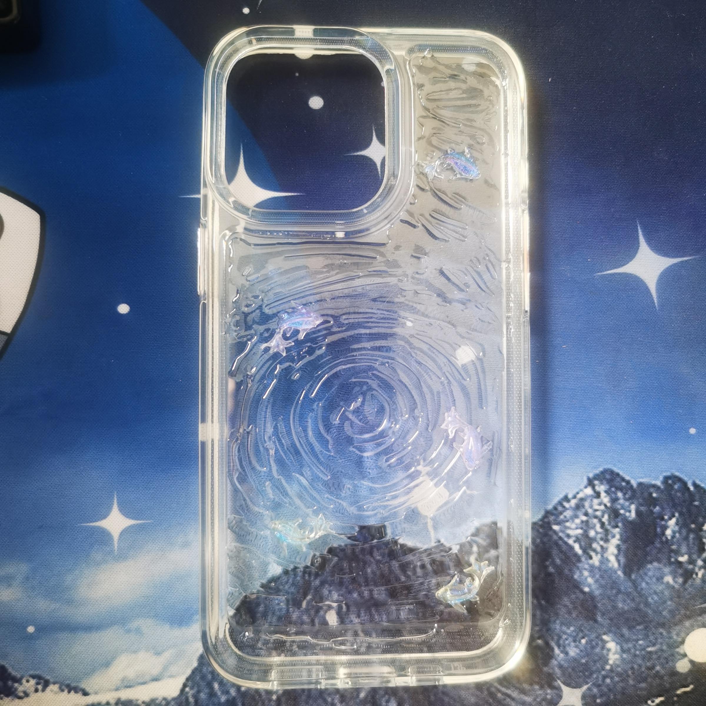 3D Koi Pattern Phone Case, Phone Protective Cover, Phone Accessory Compatible with iPhone 11 12 13 14 15 Pro Max, Casing, Protector