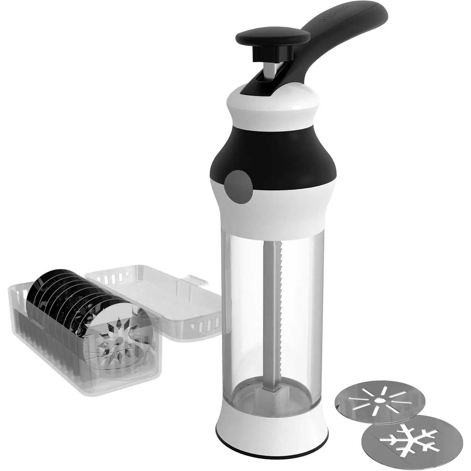 14-Piece Upgraded Heavy-Duty Cookie Press Set With Stainless Steel Disks And Storage Case