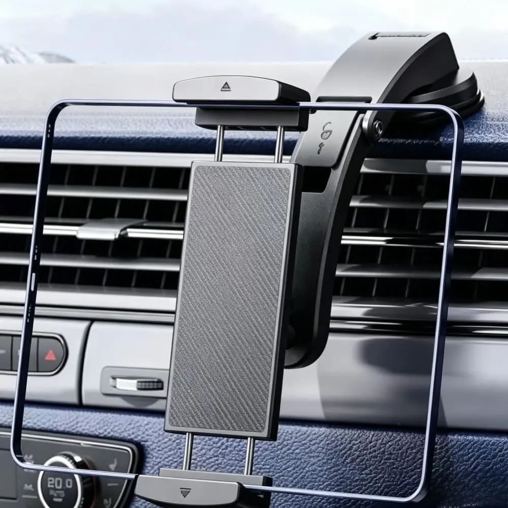 Adjustable Suction Cup Tablet Car Holder, Mobile Bracket Stand for Samsung Galaxy Z Fold 4 3 2, Phone Mount for iPad GPS Holder