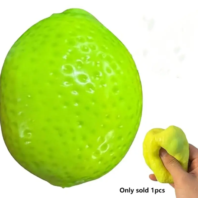 Crispy Lemon Squeeze Toy, Asmr Building Blocks, Stress Relief Ball, Giant Color-Changing Slow Motion, Portable Calm Toy Gift