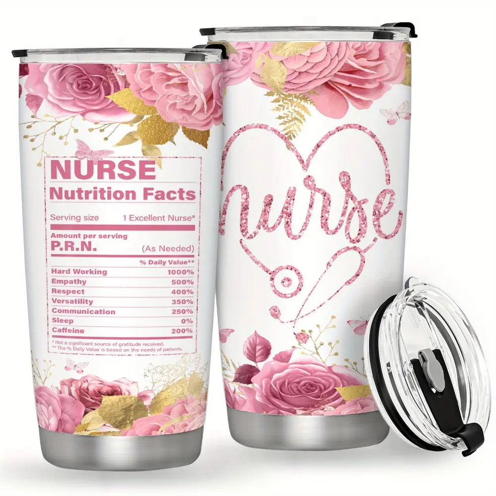 20 oz Stainless Steel Insulated Travel Mug - The Perfect Thanksgiving Gift for Nurses, Leak-Proof Coffee Mug, Ideal for Nurses and Nursing Students, Great for Christmas, Thanksgiving, Graduation, and Father's Day