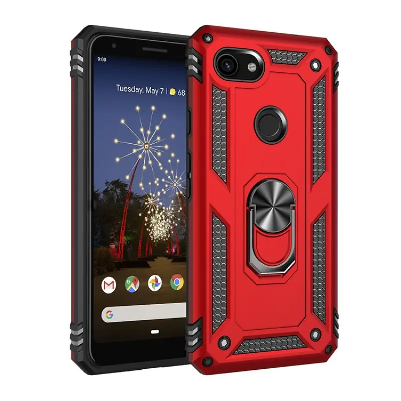 Suitable for Google Pixel 3A XL phone case Protector, anti drop, dustproof, waterproof, anti fingerprint, with magnetic rotating bracket, suitable for Google Pixel 3A XL protective case