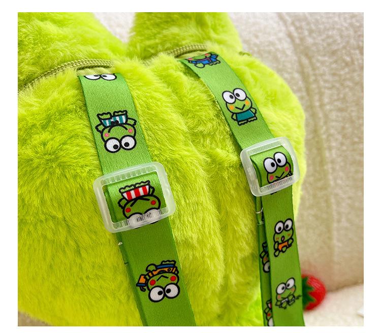 Y2K Korea Cute Cartoon Plush Frog Doll Backpack Anime Messenger Bags Personality Girls Shoulder Bag Kawaii Coin Purse Kids Gifts