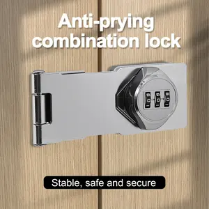 Silver Color Cabinet Password Lock, Keyless Lock for Cabinets, Drawers, Wooden Doors, Storage Cabinets, Secure Access Without Keys, Pad Locks With Code
