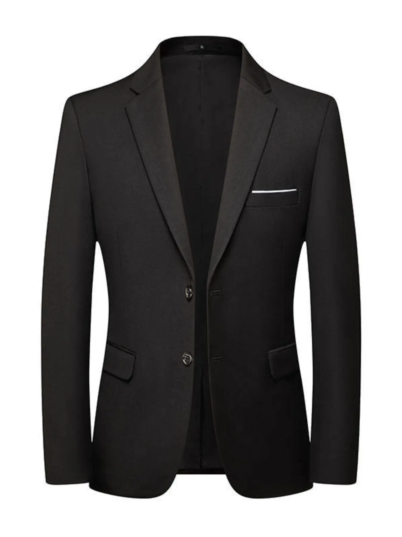 Men's Business Slim Fit Plain Suit Jacket Long Sleeve, Two Button Professional Formal Wear, Casual Commute Single Blazer, Groomsmen