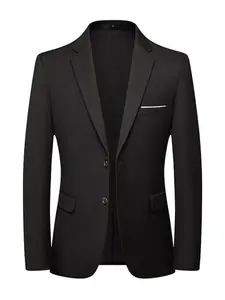 Men's Business Slim Fit Suit Jacket, Two Button Professional Formal Wear, Casual Commute Single Blazer, Groomsmen