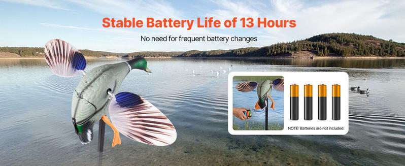 VEVOR Spinning Wing Motion Duck Decoy Outdoor Realistic Teal Decoys for Hunting 1-Pack