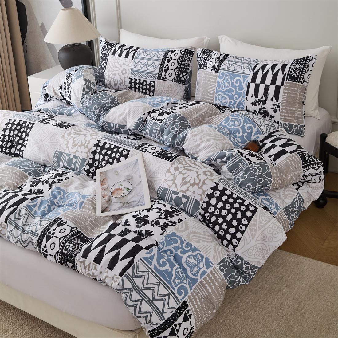 【DailyNap】Multi-size 3-piece quilt set, reversible patchwork quilted bedspread, lightweight floral real patchwork design, suitable for all seasons, includes pillowcases with zipper closure.