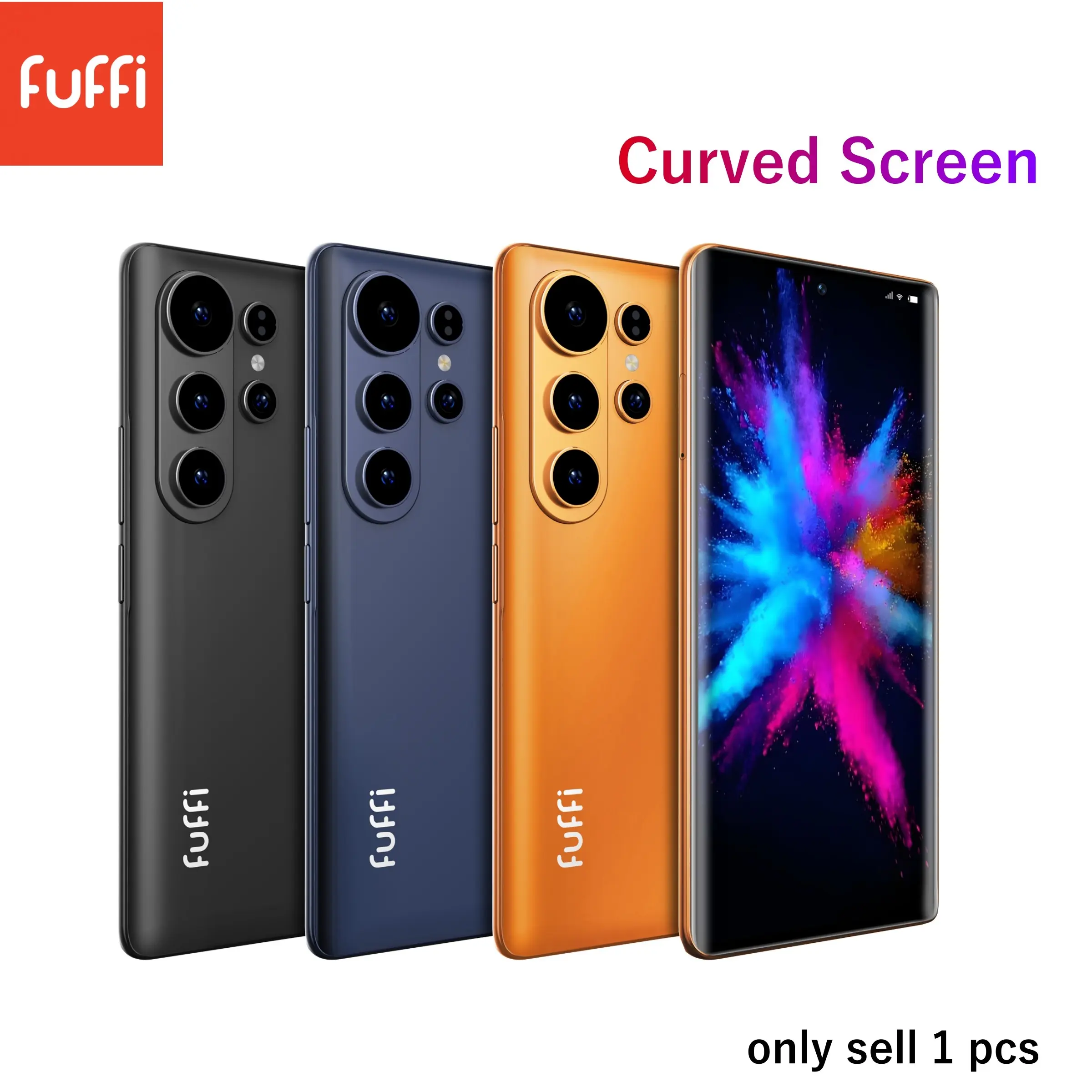 FUFFi-Curved Screen S26 Pro, 6.67-Inch Oled Display, 5000mah Battery, 4+64GB ROM, Octa-Core Processor, Android 12.0, Dual Sim 4G Network,Android Phone