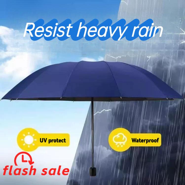 Family-Sized 12-Rib Automatic Umbrella, Extra Large 58inch, Windproof, Waterproof & UV Protection, Foldable compact Umbrella for Outdoor, Travel & Daily Use travelumbrella