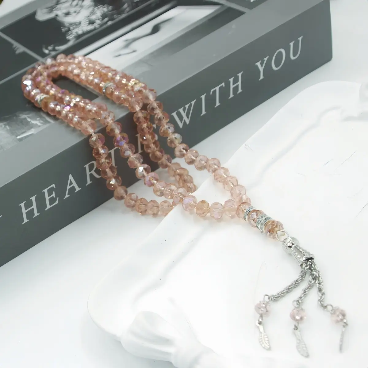 Crystal Beads 99 Pieces 6cm Prayer Mala, High-Quality Crystal Material, Perfect for Meditation & Spiritual Practices, Durable Design