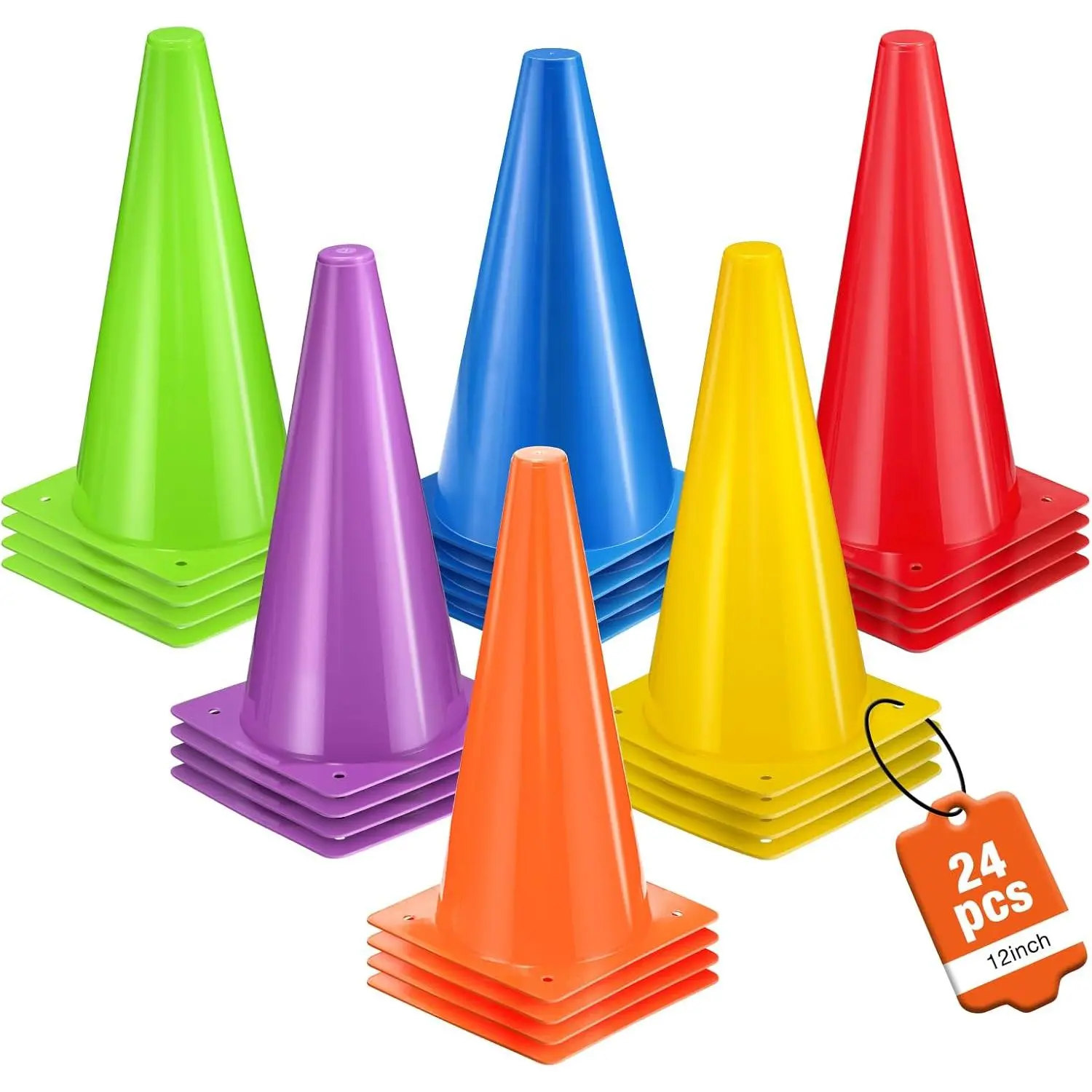 Sports Cones Set ,Durable Training Cones for Soccer,Football, Basketball Drills - Multi-Purpose Agility Cones for Indoor & Outdoor Practice