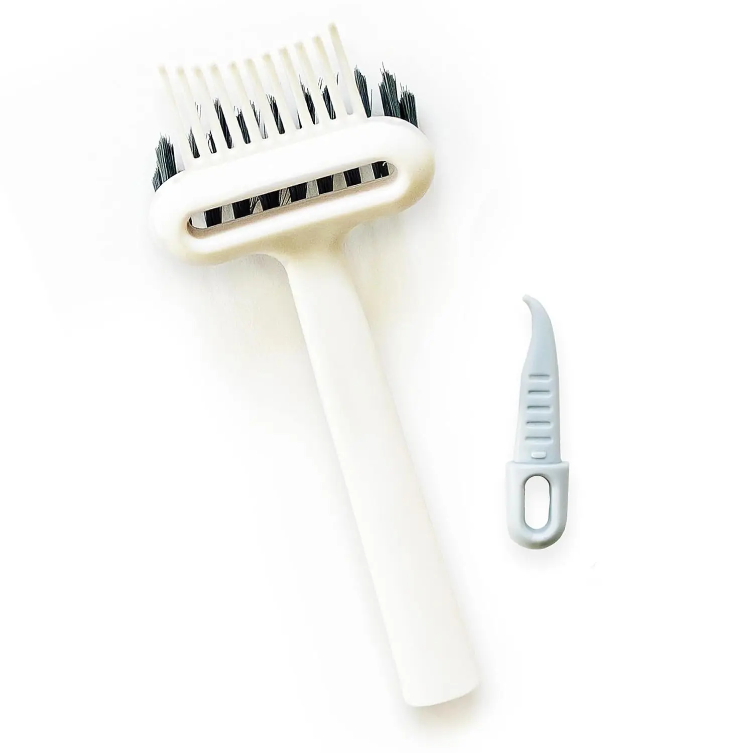 2-in-1 Hair Brush & Comb Cleaner Tool with Pick – Hairbrush Cleaning Tool for Removing Hair, Lint & Buildup – Easy Round Brush Disassembly – Brush Cleaner for Salon & Home Use