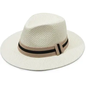 Western cowboy hat for travel photography, beach sun hat, new style unisex prairie straw hat, fedora