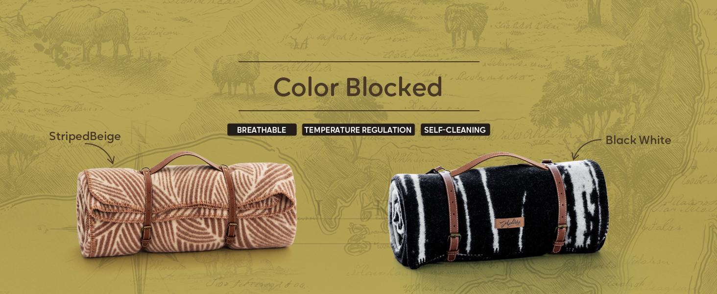 100% Wool Blanket, 62" x 86", Warm, Thick, Washable, Military Wool Blanket, Great for Camping, Outdoors, Sporting Events, Kits