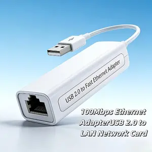 Type-C/USB to Rj45 Ethernet Adapter, 100mbps High-Speed, Plug-And-Play, Compatible with MAC, Tablet, Switch, Portable, Stable Connection