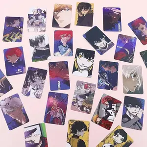 50 Pcs/Set Anime Blue Lock Laser Lomo Card Bachira Chigiri,Isagi Yoichi Cartoon Characters HD Photocard Fans Friend Cosplay Gift