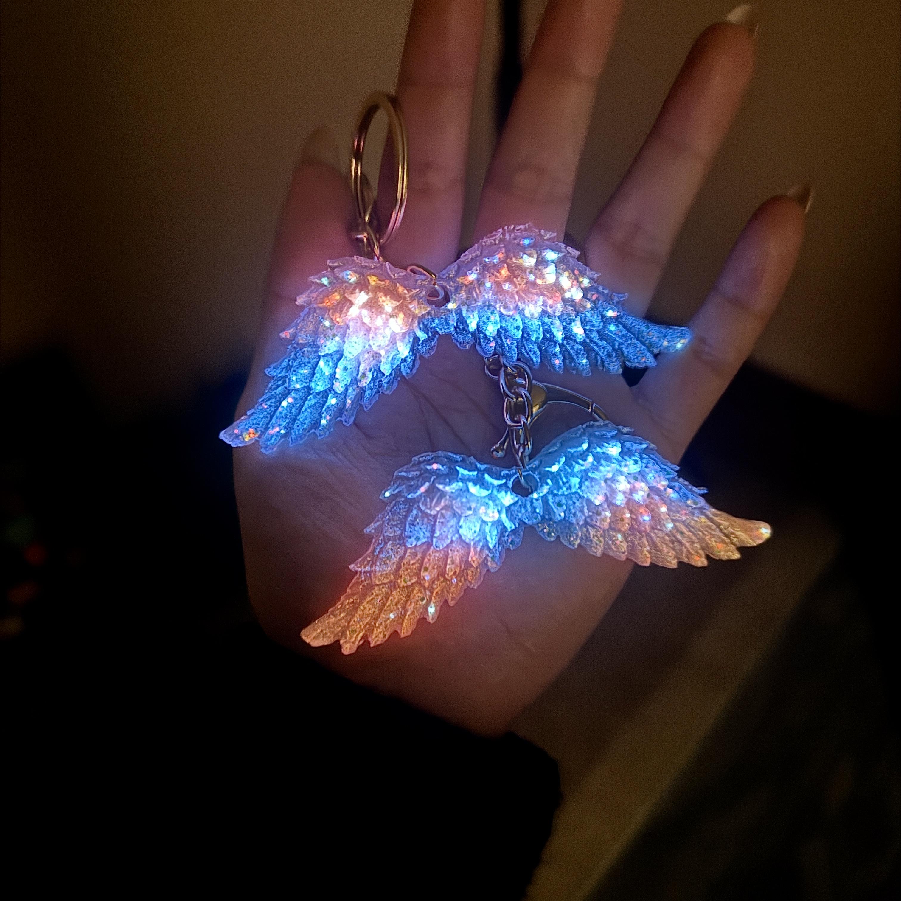 Sister Angels,Victoria's Secret Angel Wings Glowing Keychain, Car Bag Charms and Accessories,Perfect Gift For Mom, Daughter, Friend, or Lover,couple gift