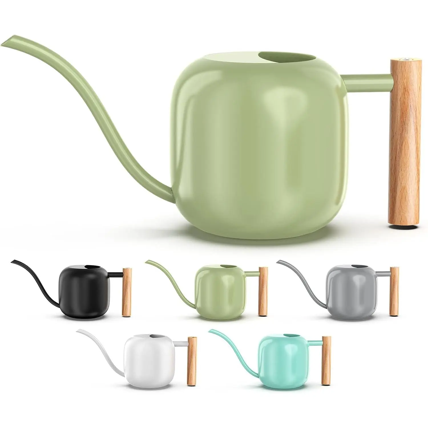 1.2L/41oz Metal Metal Watering Can with Long Spout, Sage  | Metal Stainless Steel Watering Can for Indoor , House Bonsai, , and Garden , Decorative Watering Cans