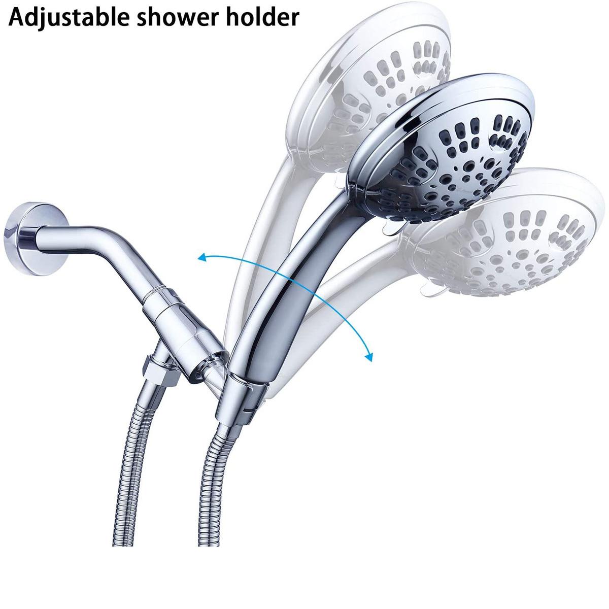 Bathroom 3-Way Diverter Socket - Faucet, Overhead Shower, and Shower Arm 3-Way Splitter & Mounting Adapter