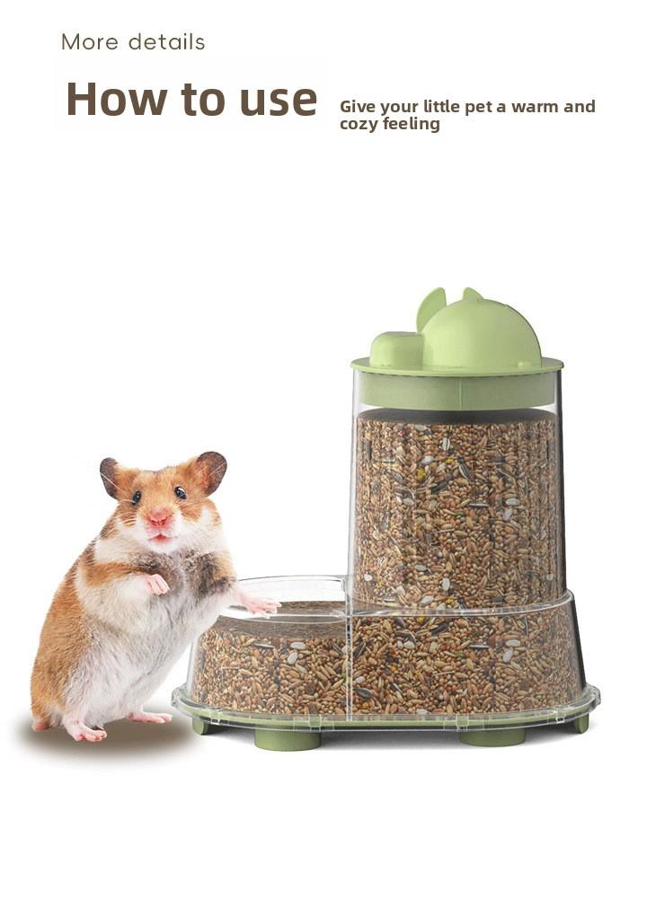 Automatic Hamster Feeder Large Capacity Pet Food Dispenser for Gerbils Guinea Pigs Rabbits Squirrels Hedgehogs Small Animal Supplies