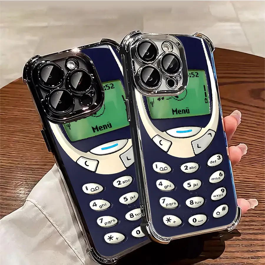 Phone Case: Single Pack Vintage Nokia Keyboard Design Phone Case, compatible with Apple iPhone 17 Pro Max/13/12/11 Pro Max/16/15/14 Plus/XS/X/Xs Max, shockproof full-cover soft case, vintage stylish look, fun and trendy vibe, perfect for gifting to friend