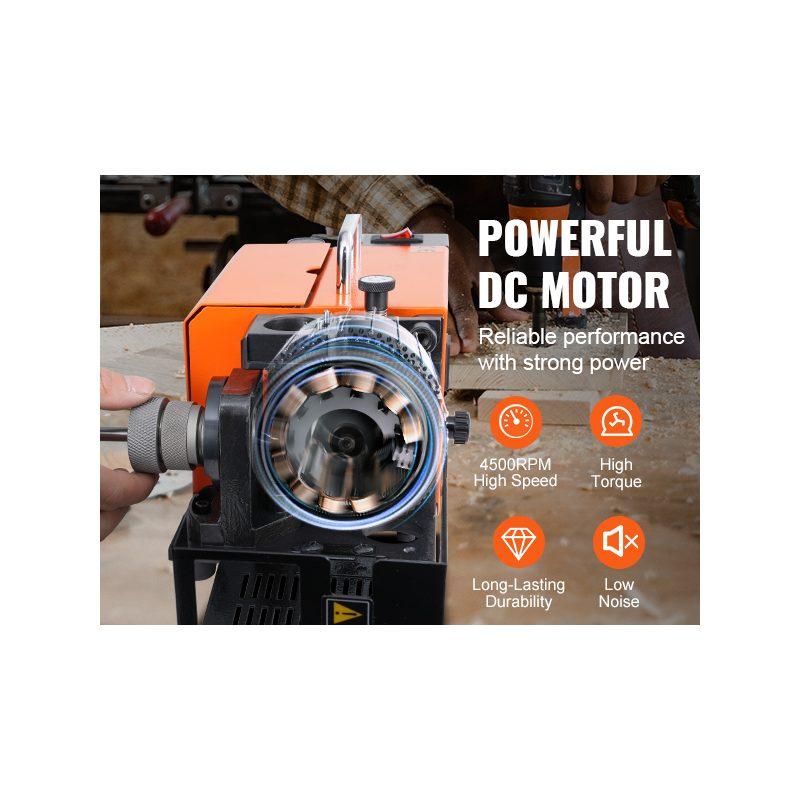 VEVOR Drill Bits Sharpener, 3-13mm Drill Bits Grinder Sharpener, Lip Relief Angle 95-135 Point Angle Adjustable Drill Bit Re-Sharpener, Portable Sharpening Machine with 11 Collets, CBN SDC Wheel VEVOR Drill Bits Sharpener, 3-13mm Drill Bits Grinder Sharpener, Lip Relief Angle 95-135 Point Angle Adjustable Drill Bit Re-Sharpener, Portable Sharpening Machine with 11 Collets, CBN SDC Wheel