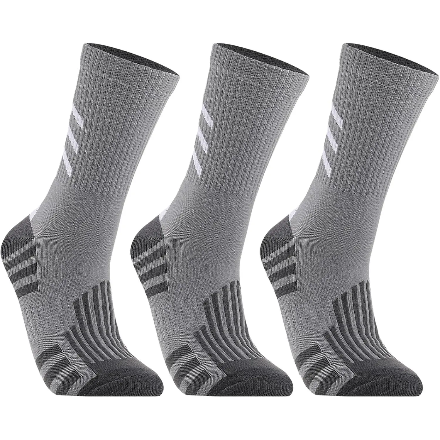 outdoor sports 3 Pairs Compression Athletic Crew Socks for Men Women| Cycling Hiking Basketball Work